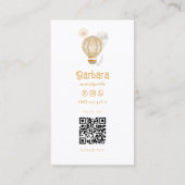 Carte De Visite Garde d'enfants Nanny Babysitter Garderie QR CODE (Dos)