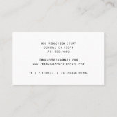 Carte De Visite Garde d'enfants Nanny Little Bear Pêche (Dos)