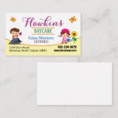 Carte De Visite Garde d'enfants professionnelle (Devant / Derrière)