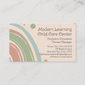 Carte De Visite Garde d'enfants Rainbow moderne Enfants Enfants (Devant)