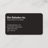 Carte De Visite Garde du corps (Dos)