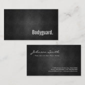 Carte De Visite Garde du corps Cool Métal Noir Simplicité (Devant / Derrière)