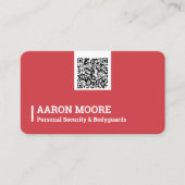 Carte De Visite Garde du corps de sécurité (Devant)