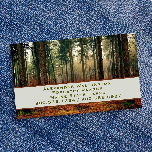 Carte De Visite Garde forestier du service forestier