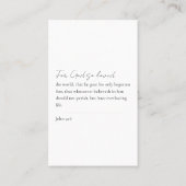 Carte De Visite Garde minimale de photo commémorative (Dos)