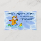 Carte De Visite Garde ou Childcare (Dos)