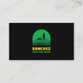 Carte De Visite Garde-pelouse jaune noir (Dos)