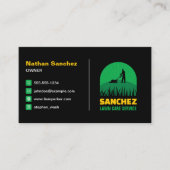 Carte De Visite Garde-pelouse jaune noir (Devant)