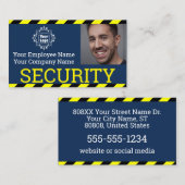 Carte De Visite Garde-photo de sécurité professionnelle - ID de ph (Devant / Derrière)