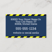 Carte De Visite Garde-photo de sécurité professionnelle - ID de ph (Dos)