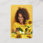 Carte De Visite Garde-poches Memorial Sunflower Sunshine (Devant)