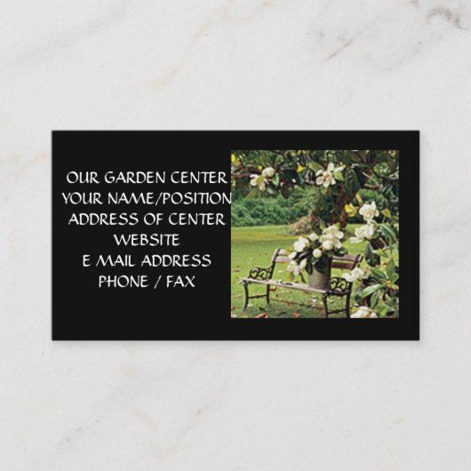 CARTE DE VISITE GARDEN CENTRE (Devant)