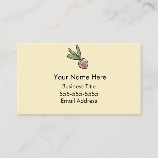 Carte De Visite Garden Vegetable Professional (Devant)