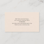 Carte De Visite Gardener Boho Blush Rose Floral Or (Dos)