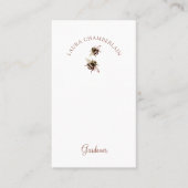 Carte De Visite Gardener Peach Green Floral (Devant)