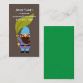 Carte De Visite Gardener service design moderne jardin gnome (Devant / Derrière)