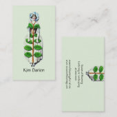 Carte De Visite Gardener Whimsical Femme De Fleurs (Devant / Derrière)