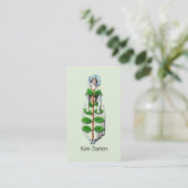 Carte De Visite Gardener Whimsical Femme De Fleurs (Debout devant)