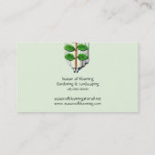 Carte De Visite Gardener Whimsical Femme De Fleurs (Dos)
