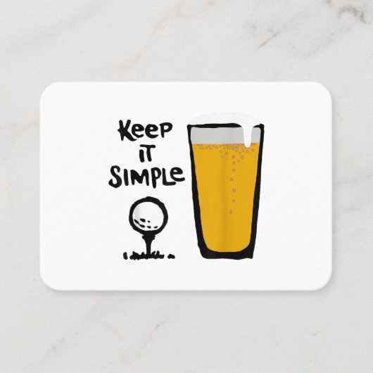 Carte De Visite Garder Il Simples Funny Golf Bière (Devant)