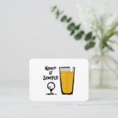 Carte De Visite Garder Il Simples Funny Golf Bière (Debout devant)