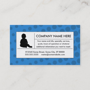 Carte De Visite garderie à mi-teinte