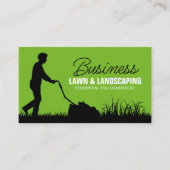 Carte De Visite Garderie de la pelouse noire verte (Devant)