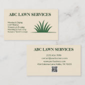 Carte De Visite Garderie de pelouse des Lames vertes (Devant / Derrière)