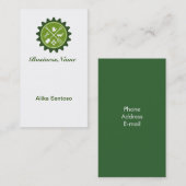 Carte De Visite Garderie de pelouse et d'arbres (Devant / Derrière)