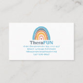 Carte De Visite Garderie Enfants Nature - Bleu - Direct (Dos)