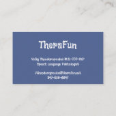 Carte De Visite Garderie Enfants Nature - Bleu - Direct 2 (Dos)