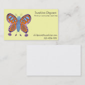 Carte De Visite Garderie familiale papillon (Devant / Derrière)