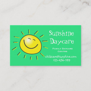 Carte De Visite garderie familiale Sunshine