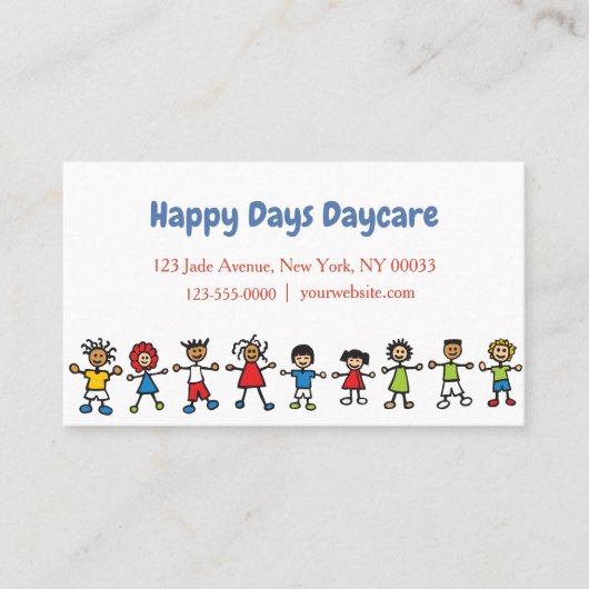 Carte De Visite Garderie garderie Babysitter (Devant)