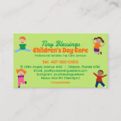 Carte De Visite Garderie garderie Services de garde d'enfants (Devant)