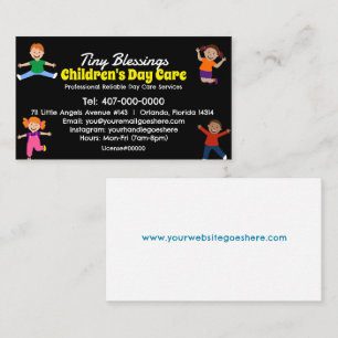 Carte De Visite Garderie garderie Services de garde d'enfants