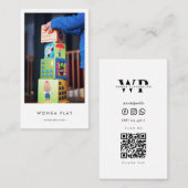 Carte De Visite Garderie moderne Babysitter Monogram Nursery (Devant / Derrière)