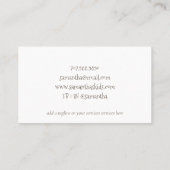 Carte De Visite Garderie Ou Babysitter Whimsical (Dos)