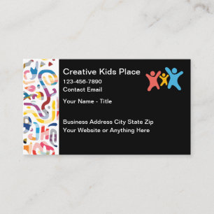 Carte De Visite Garderie Préscolaire Créative pour Enfants Colorée