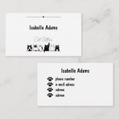 Carte De Visite Gardeur de Chat Animal de Compagnie (Devant / Derrière)