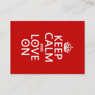 Carte De Visite Gardez le calme et aimez dessus - toutes les