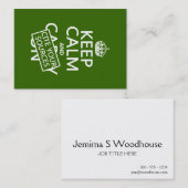 Carte De Visite Gardez le calme et citez vos sources (dans toute (Devant / Derrière)