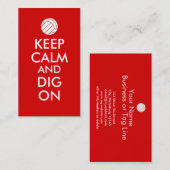 Carte De Visite Gardez le calme et creusez sur des amants de (Devant / Derrière)