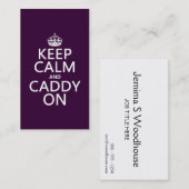 Carte De Visite Gardez le calme et le chariot dessus, golf (Devant / Derrière)