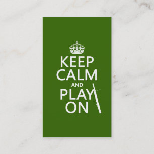 Carte De Visite Gardez le calme et le jeu sur (basson) (toute