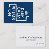 Carte De Visite Gardez le calme et le plomb sur (Devant / Derrière)