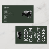Carte De Visite Gardez le calme et ne vous inquiétez pas (Devant / Derrière)