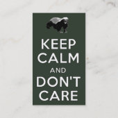 Carte De Visite Gardez le calme et ne vous inquiétez pas (Dos)
