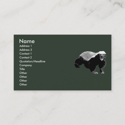 Carte De Visite Gardez le calme et ne vous inquiétez pas (Devant)