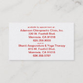 Carte De Visite gardez le calme et obtenez un massage II (Dos)